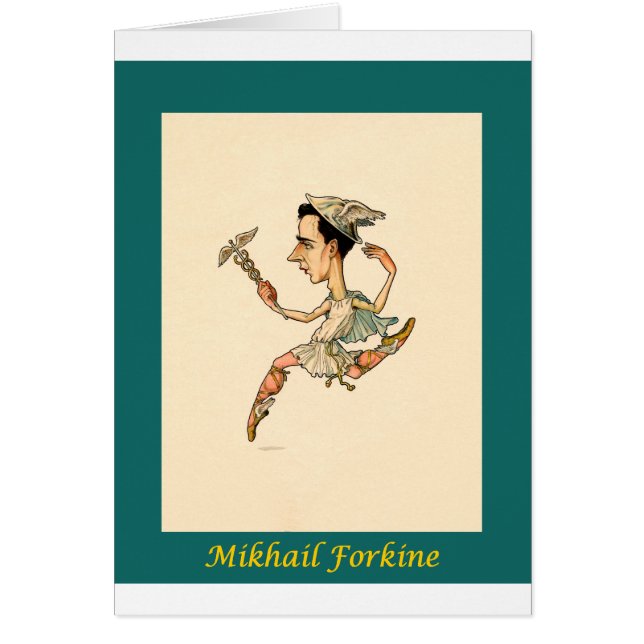 Russische balletkarikatuur ~ Mikhail Fokine (Voorkant)
