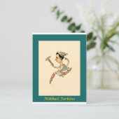 Russische balletkarikatuur ~ Mikhail Fokine Briefkaart (Staand voorkant)