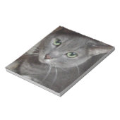 Russische blauwe grijze kat notitieblok (Linkerzijde)