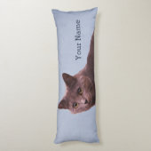 Russische blauwe kaart Naam toevoegen Lichaamskussen (Achterkant (Verticaal))