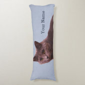 Russische blauwe kaart Naam toevoegen Lichaamskussen (Voorkant Verticaal)