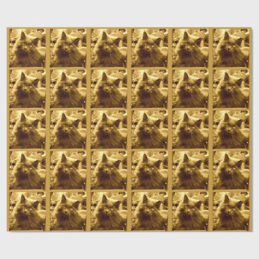  Russische blauwe kat Cadeaupapier (Vlak)