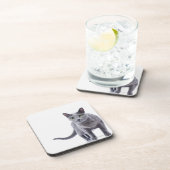 Russische blauwe kat drankjes onderzetter (Rechterzijde)