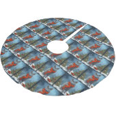 Russische Blauwe Kat in Sneeuw Kerstmis Kerstboom Rok (Gekanteld)