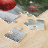 Russische Blauwe Kat in Sneeuw Kerstmis Legpuzzel (Zijkant)