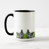 Russische blauwe kat Klassieke witte Mok (Links)