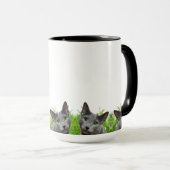 Russische blauwe kat Klassieke witte Mok (Voorkant rechts)