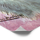 Russische blauwe kat, Louis Wain Poster (Hoek)