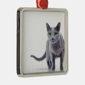 Russische blauwe kat metalen ornament (Rechts)