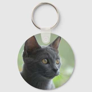 Russische blauwe kat sleutelhanger