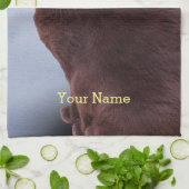 Russische blauwe kat theedoek (Gevouwen)