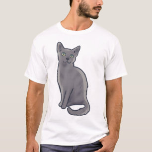 Russische blauwe kat Verrukking � Leuke Dierlijke T-shirt