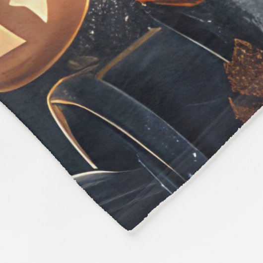 Russische Blauwe Katten Halloween Spooky Fleece Deken (Hoek)