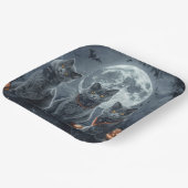 Russische Blauwe Katten Halloween Spooky Papieren Bordje (Gebogen)