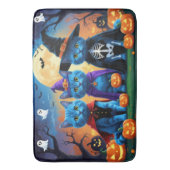 Russische blauwe katten pompoen Halloween grappig Badmat (Voorkant Verticaal)