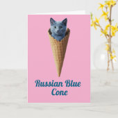 russische blauwe kegel kaart (Gele Bloem)