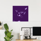 Russische blauwe Pop kunst Poster (Thuiskantoor)