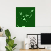 Russische blauwe Pop kunst Poster (Thuiskantoor)