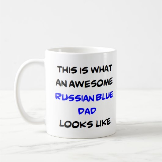russische blauwe vader , geweldige koffiemok (Links)