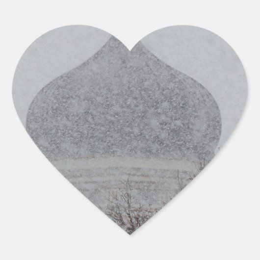 Russische blizzard hart sticker (Voorkant)