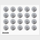 Russische blizzard ronde sticker (Vel)