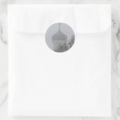 Russische blizzard ronde sticker (Tas)