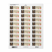 Russische bloem tan retour label afstudeerfeest (Full Sheet)