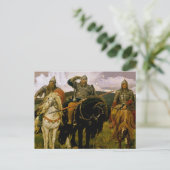 “Russische Bogatyrs” door Viktor Vasnetsov Briefkaart (Staand voorkant)