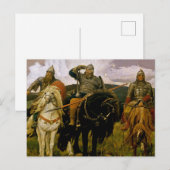 “Russische Bogatyrs” door Viktor Vasnetsov Briefkaart (Voorkant / Achterkant)