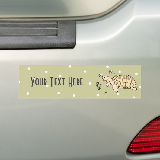 Russische Bumpersticker tegen schildpad (Op auto)