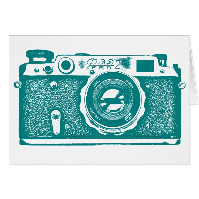 Russische camera - Med Dk Cyan (Voorkant Horizontaal)