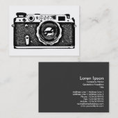 Russische camera - zwart op wit visitekaartje (Voorkant / Achterkant)