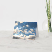 Russische Congrats Kaart, de Wolken van de Hemel