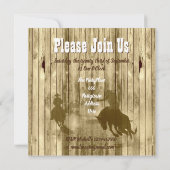 Russische cowboy vrijgezellenfeest kaart (Achterkant)