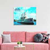 Russische Cruiser Aurora Canvas Afdruk (Insitu (Woonkamer))
