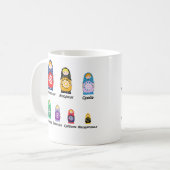 Russische dagen van de week koffiemok (Voorkant links)