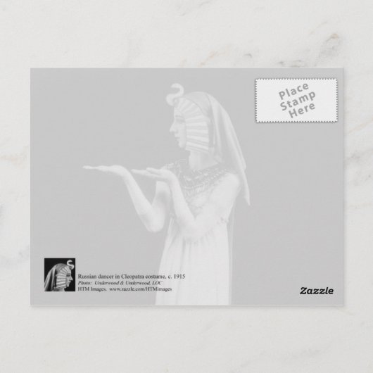 Russische danser in het kostuum Cleopatra Briefkaart (Achterkant)