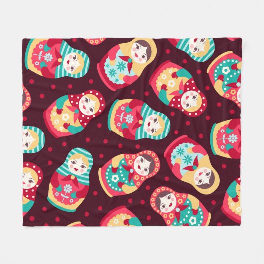 Russische doll fleece deken (Voorkant (Horizontaal))