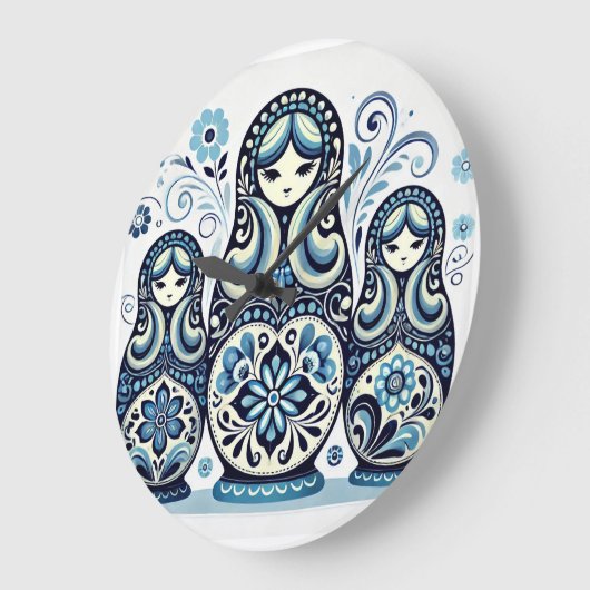Russische Doll Wall Clock Grote Klok (Hoek)