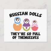 Russische dollars. Ze zijn zo vol van zichzelf. Briefkaart (Voorkant)