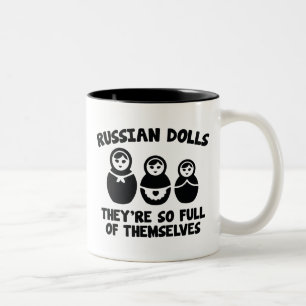 Russische dollars. Ze zijn zo vol van zichzelf. Tweekleurige Koffiemok