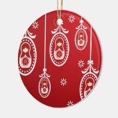 Russische dolle Babushka die de deoratie afremt Keramisch Ornament (Links)