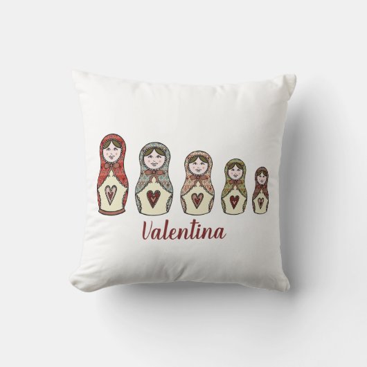Russische dolle matryoshka-denkussen op maat kussen (Voorkant)