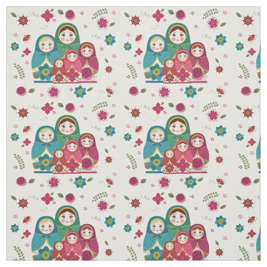 Russische Dolls Fabric Stof (Swatch)