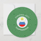 Russische engel vlag Kerstmis Personaliseren Ronde Kaart (Voorkant)