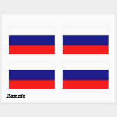 "Russische Federatie vlag"-stickers Rechthoekige Sticker (Vel)