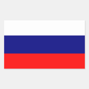 "Russische Federatie vlag"-stickers Rechthoekige Sticker