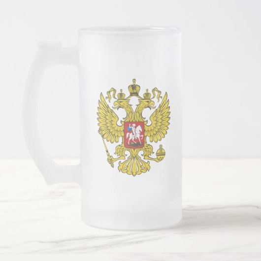 Russische Federatie Wapen Matglas Bierpul (Links)