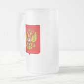 Russische Federatie Wapen Matglas Bierpul (Voorkant links)