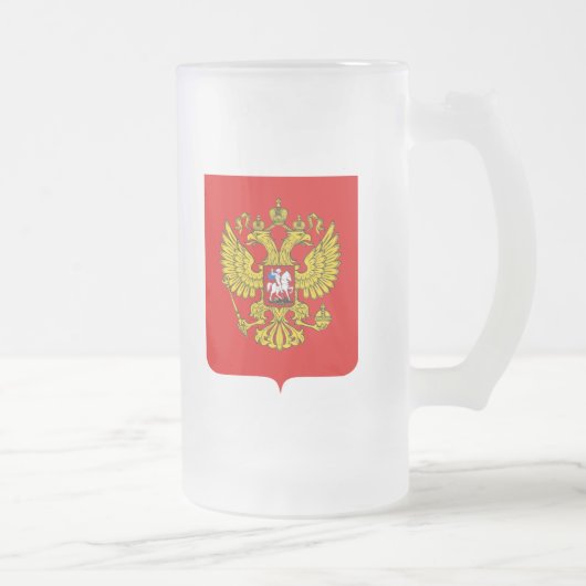 Russische Federatie Wapen Matglas Bierpul (Rechts)